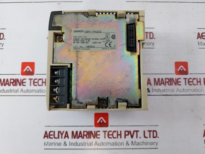 Omron Cqm1-pa203 Plc, Power Supply Module 100-240Vac, 50/60Hz, 60Va