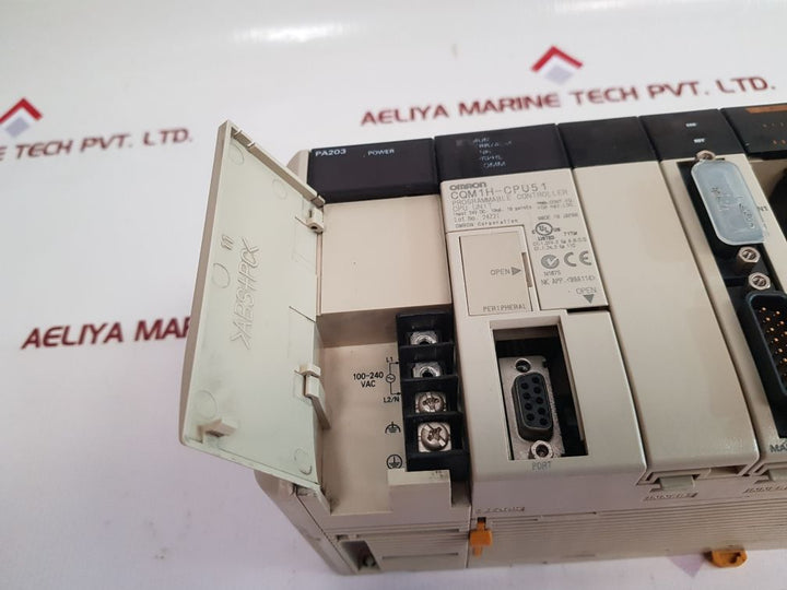 Omron Pa203,Cqm1H-cpu51,Mab42,Id212 Module Rack
