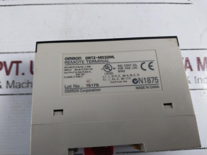 Omron Drt2-md32Ml Remote Terminal 32-point 24Vdc Input/Output 0.3A