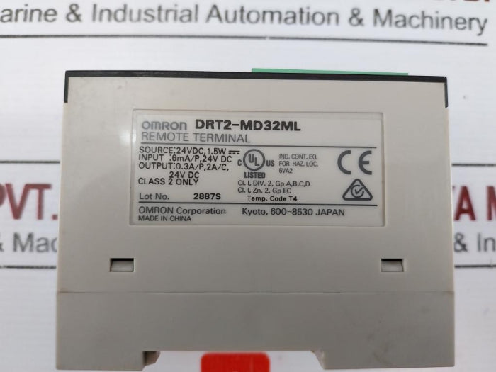 Omron Drt2-md32Ml Remote Terminal Output Module 24Vdc, Class 2, 1.5W