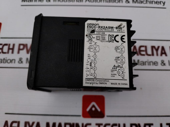 Omron E5Cc-rx2Asm-800 Digital Temperature Controller 100-240Vac, Ver 2.1