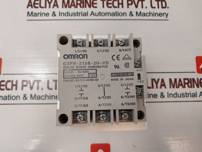 Omron G3Pb-215B-2H-vd Solid State Contactor Ac200-240V 15A