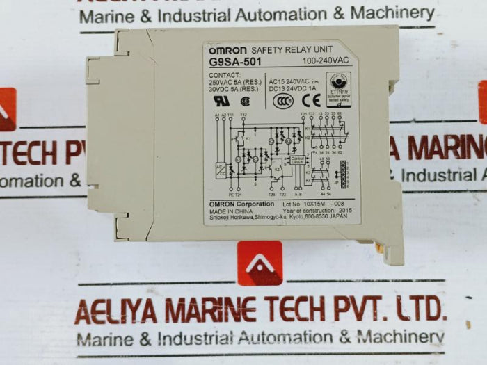 Omron G9Sa-501 Safety Relay Unit 100-240Vac 5A