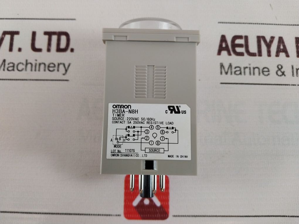Omron H3Ba-n8H Solid-state Timer 1.2S To 300H 220Vac 50/60Hz