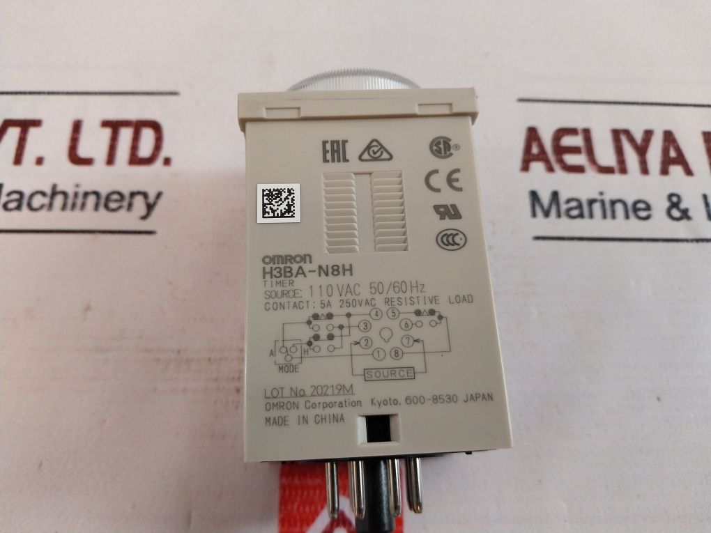 Omron H3Ba-n8H Timer 110Vac 50/60Hz 0-1.2 Min