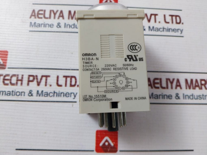 OMRON H3BA-N Solid-State Timer 220VAC 50/60HZ 1.2 TO 300 H