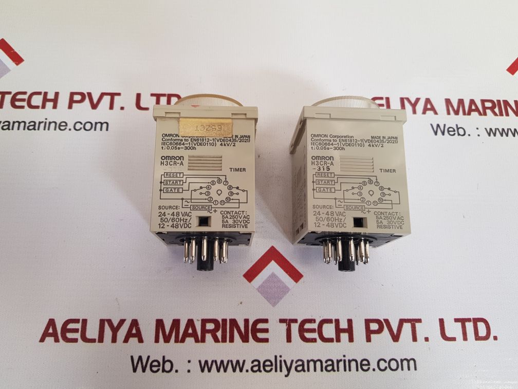 Omron H3Cr-a-315 Timer 24Vdc/Ac 50/60Hz Contact 5A 250Vac - Aeliya Marine Tech