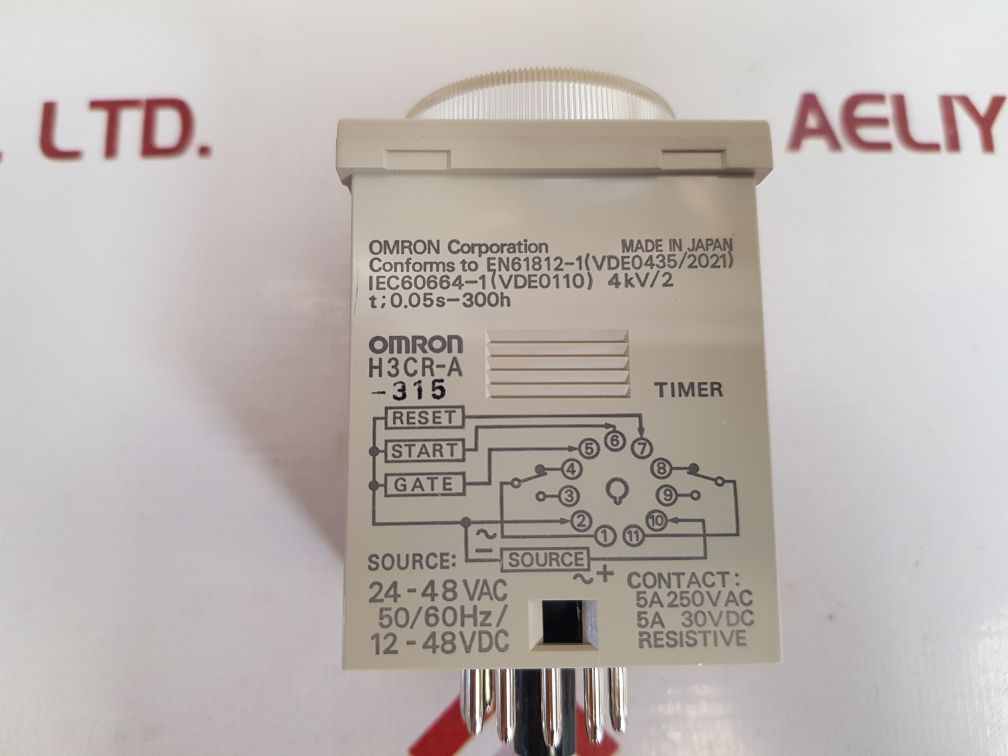 Omron H3Cr-a-315 Timer 24Vdc/Ac 50/60Hz Contact 5A 250Vac - Aeliya Marine Tech