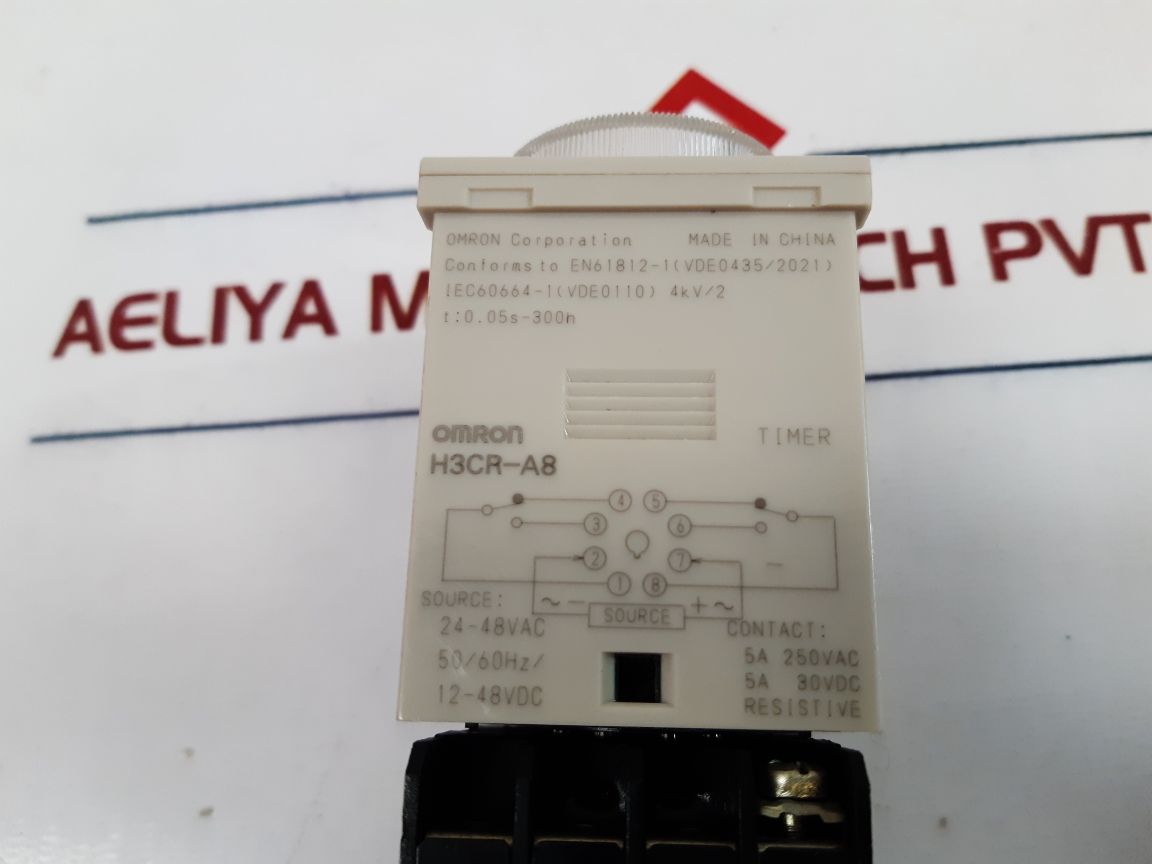 OMRON H3CR-A8 Timer with Base 0-1.2 min 24-48VAC - Aeliya Marine Tech