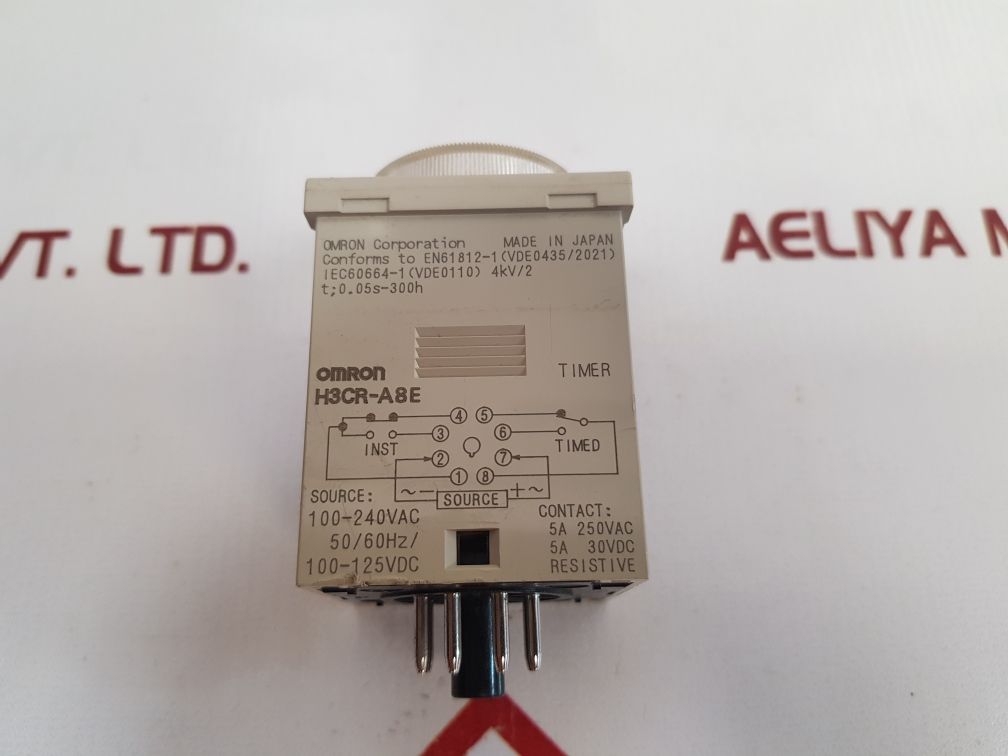 Omron H3Cr-a8E Timer 100-240Vac 100-125Vdc Iec60947-5-1