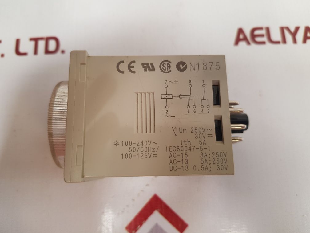 Omron H3Cr-a8E Timer 100-240Vac 100-125Vdc Iec60947-5-1