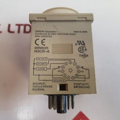 Lot of 2X Omron H3CR-A Time Delay Relay 50/60Hz 5A 250VAC