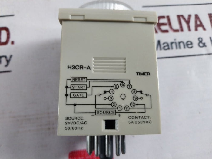 Lot Of 2x Omron H3cr-a Electronic Timer 24vdc/ac 5a 250vac