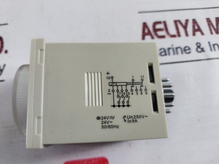 Lot Of 2x Omron H3cr-a Electronic Timer 24vdc/ac 5a 250vac