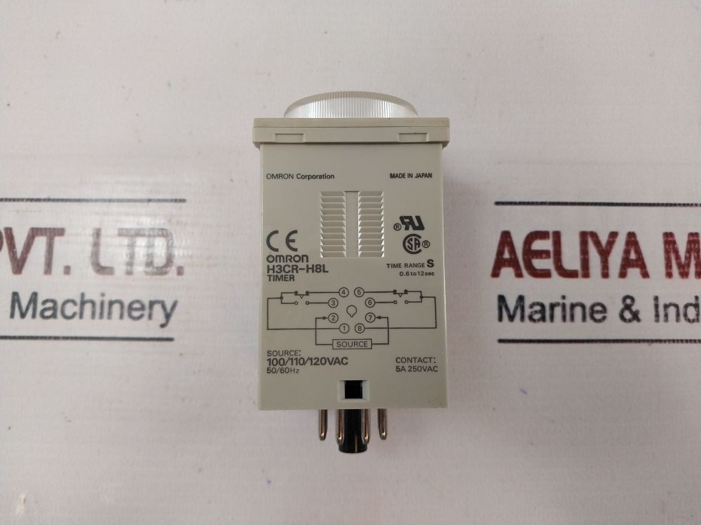 Omron H3Cr-h8L Power Off Delay Timer 5A 250Vac