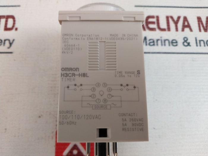 Omron H3cr-h8l Power Off Delay Timer 0.05s To 12s 5a 250vac