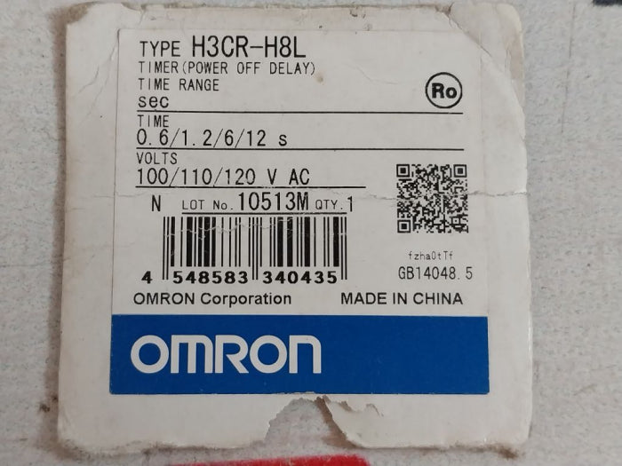 Omron H3cr-h8l Power Off Delay Timer 0.05s To 12s 5a 250vac