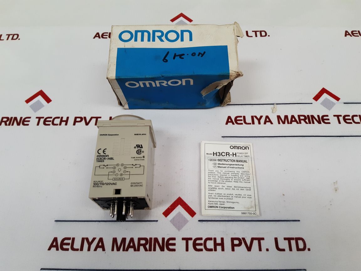 Omron H3Cr-h8L Timer Power Off Delay 0.6 To 12 Sec New
