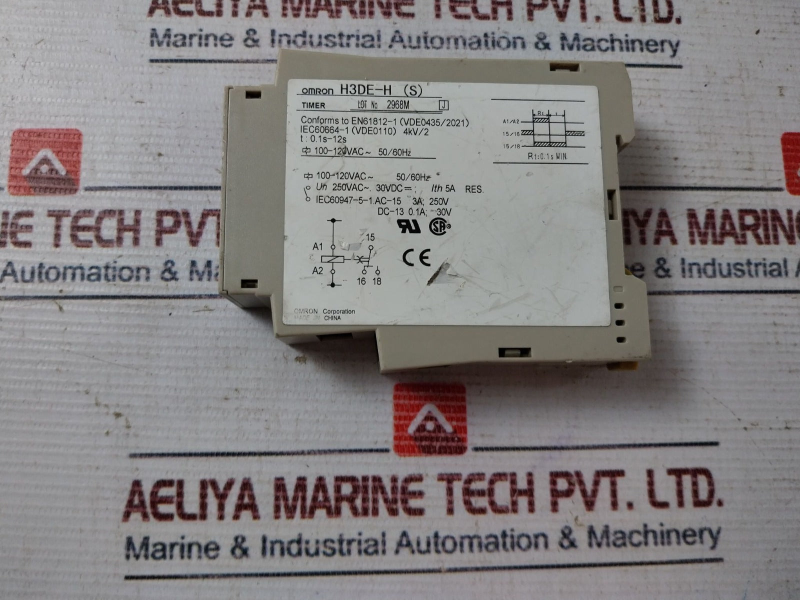 Omron H3De-h Timer 100-120Vac~ 50/60Hz