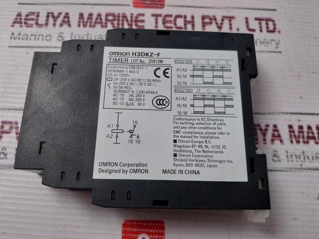 Omron H3Dkz-f Timer Delay Relay 24-240V Ac/Dc 50/60Hz