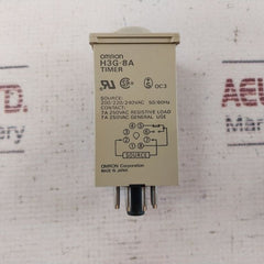 Omron H3G-8A Timer 0-60 Min 200/220/240Vac 50/60 Hz