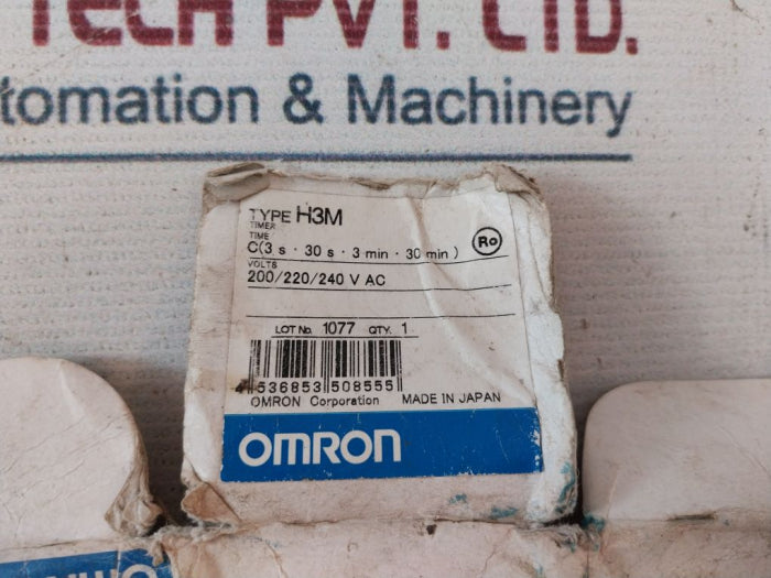 Omron H3M Timer 200/220/240Vac 50/60Hz