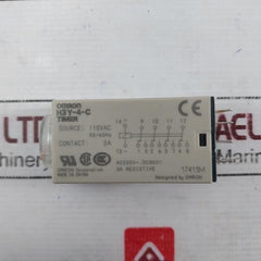 Omron H3Y-4-c Solid-state Timer Plug-in Terminal 14-pin 110Vac 50/60 Hz