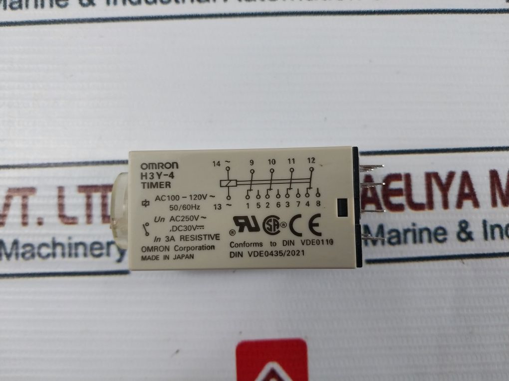 Omron H3Y-4 Timer Delay Relay 0-10 Sec Ac250V Dc30V