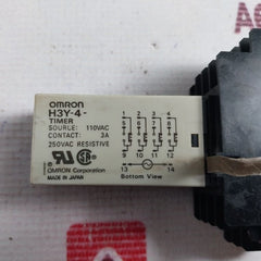 Omron H3Y-4 Timer With Base 0-30 Sec 110Vac