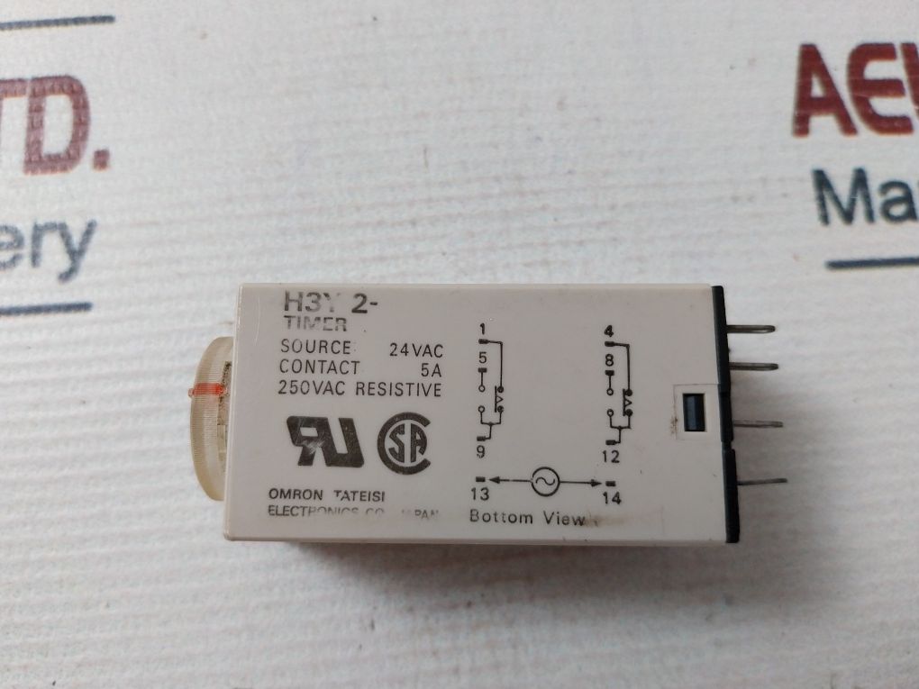 Lot of 2X OMRON H3Y2 Solid State Timer 24 VAC 5A 250VAC RESISTIVE