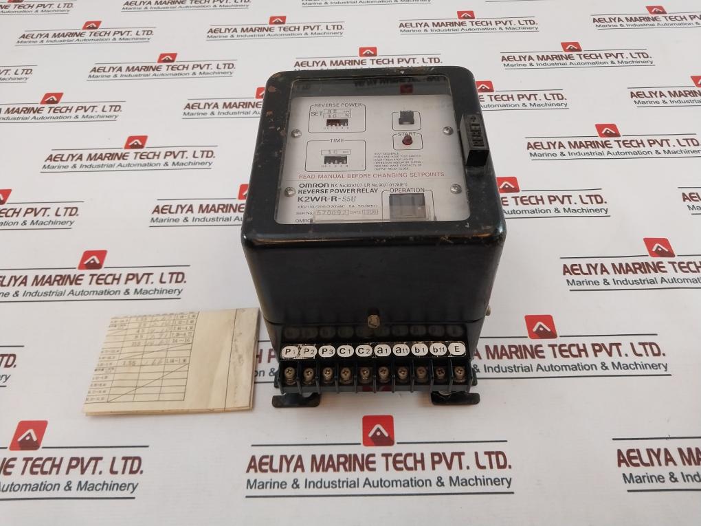 Omron K2Wr-r-s5U Reverse Power Relay 100/110/200/220Vac 5A Ac 50/60Hz