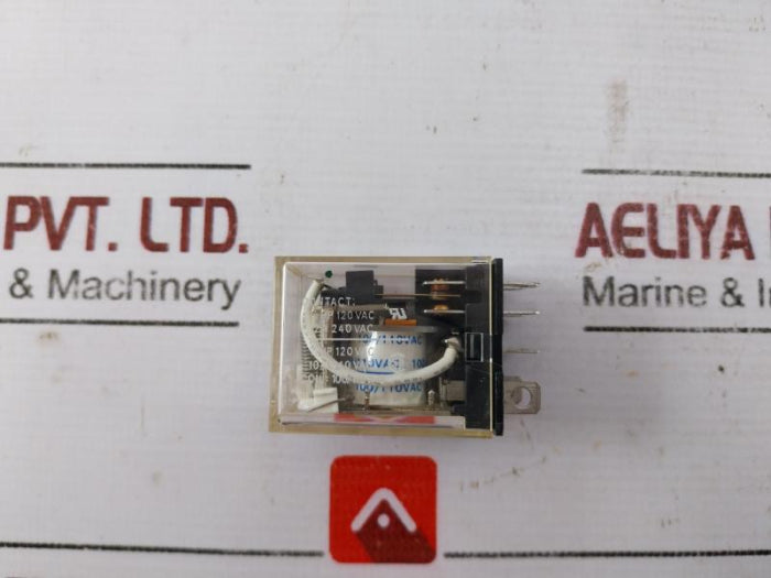 Omron Ly2N Power Safety Relay 100/110Vac 1/2Hp 120Vac At56Ct