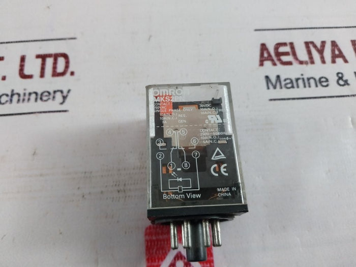 Omron Mks2Pn Single Phase Relay 250V Ac 10A 50/60Hz