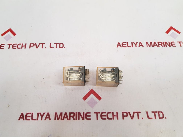 Lot Of 2X Omron MY4 Relay 24 VDC