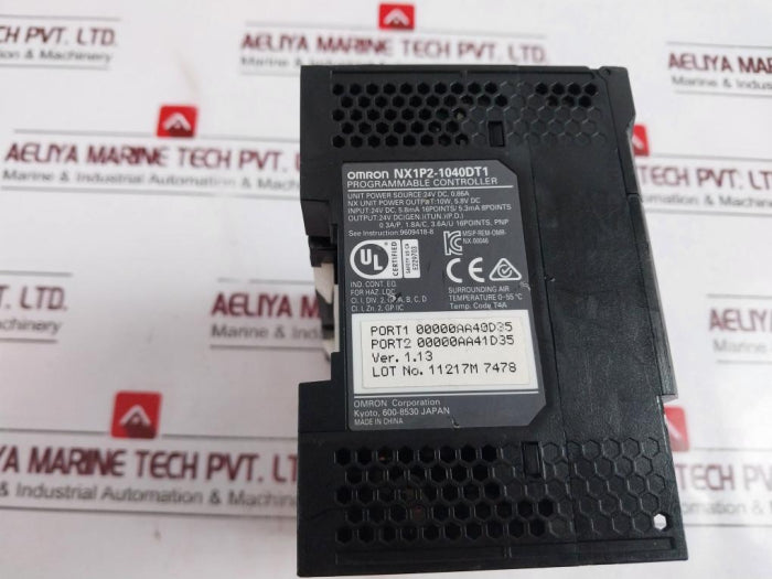 Omron Nx1P2-1040Dt1 Programmable Controller Module 24Vdc 5.8Ma 16 Points