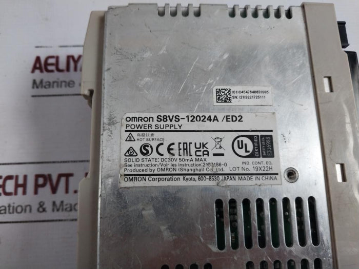 Omron S8Vs-12024A/Ed2 Power Supply 24V 5A 50/60Hz