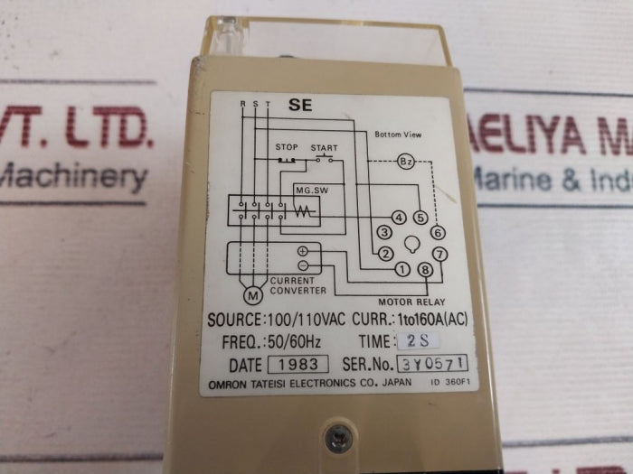 Omron Se-sp1 Motor Relay 100/110Vac 50/60Hz
