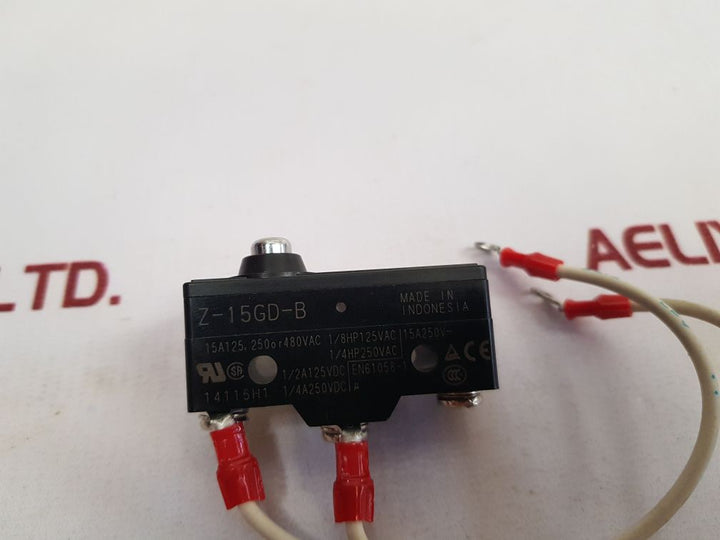 Lot Of 2X Omron Z-15Gd-b Limit Switch 15A 480Vac