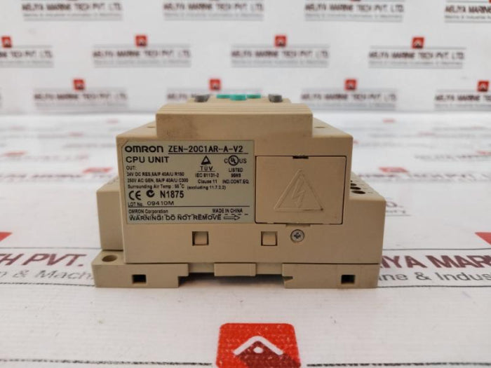 Omron Zen-20C1Ar-a-v2 Programmable Relay Cpu Unit 100-240V Ac 24V Dc Output 8A