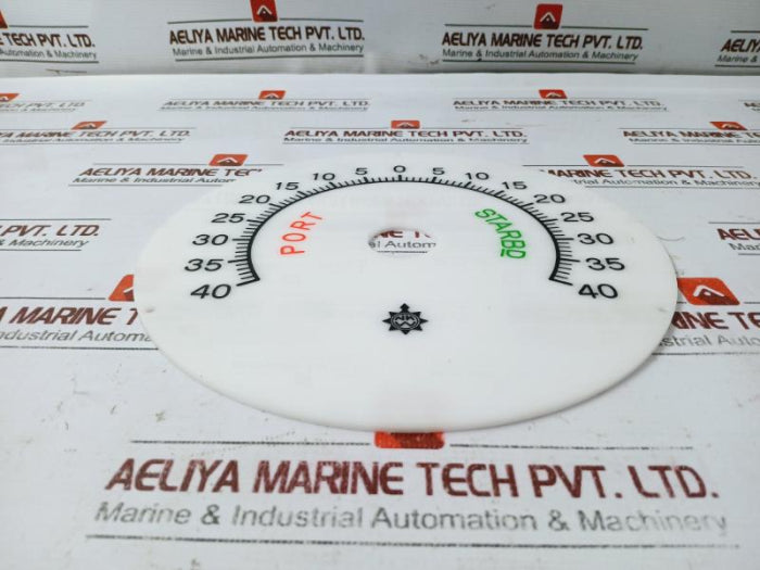 Osaka Nunotani Seiki Port 40-0-40 Starbd Electric Rudder Angle Indicator
