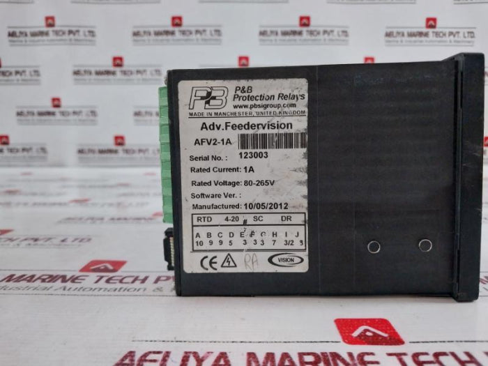 P&B Protection Relays Afv2-1A Advanced Feeder Vision 1A, 80-265V, 4-20Ma Output