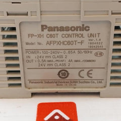 Panasonic Afpxhc60T-f Control Unit Version 1.4 100-240V Ac 0.65A 50/60Hz &nbsp;24V Dc