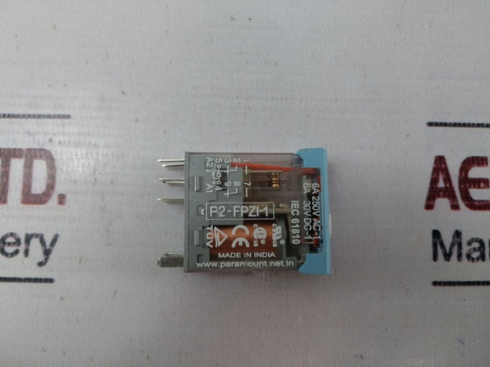 Lot of 7X PARAMOUNT P2-FPZI-1 Relay DC 24V 6A 250V