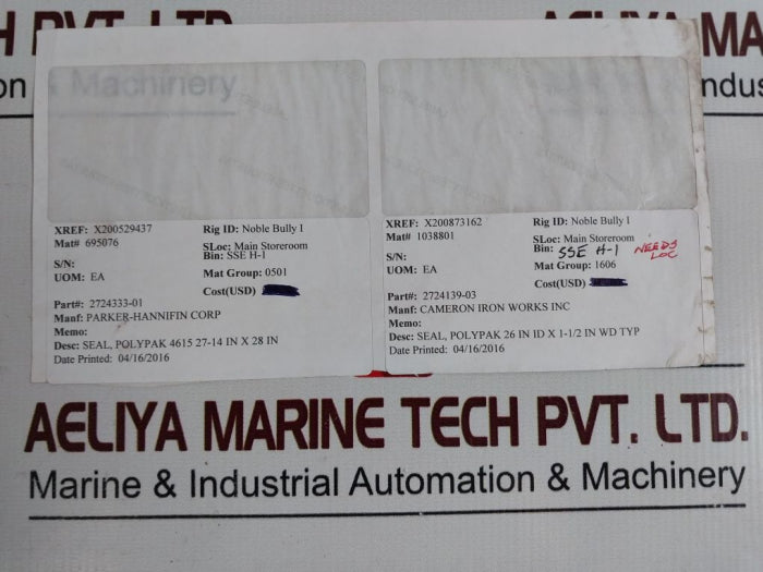 Parker 100026000-1500B Seal Kit