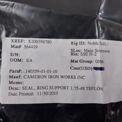 Parker 140359-01-01-10 Seal Support Ring