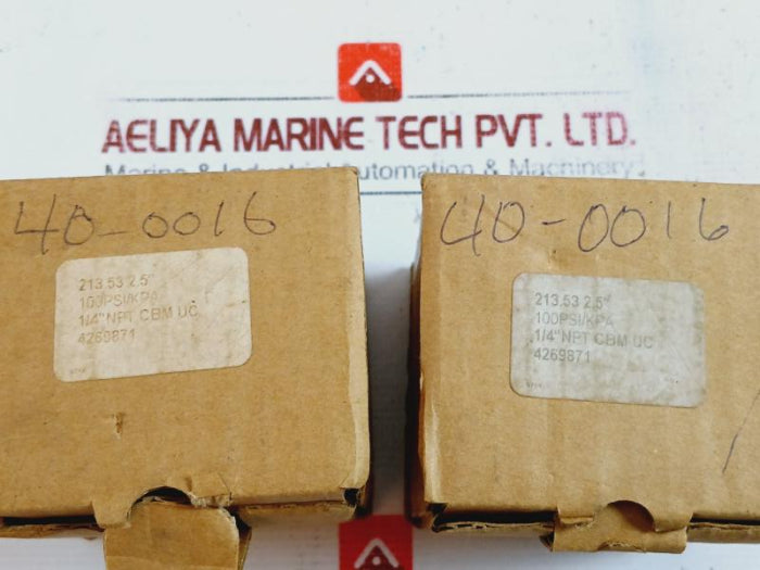 Parker 400016 Pressure Gauge 0-100 Psi/0-680 Kpa 1/4 In Npt