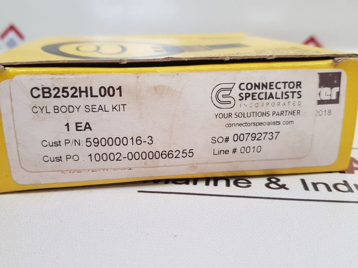 Set Of 2X Parker Cb252Hl001 Cylinder Body Seal Kit