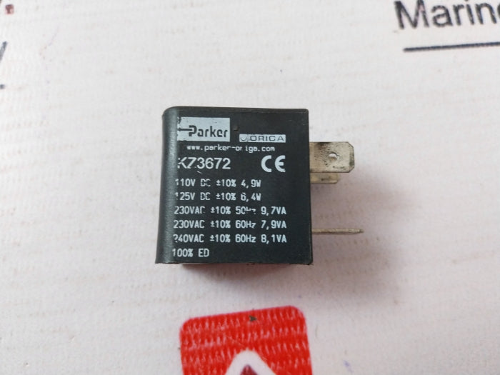 Parker Kz3672 Solenoid Coil 100% Ed W5009