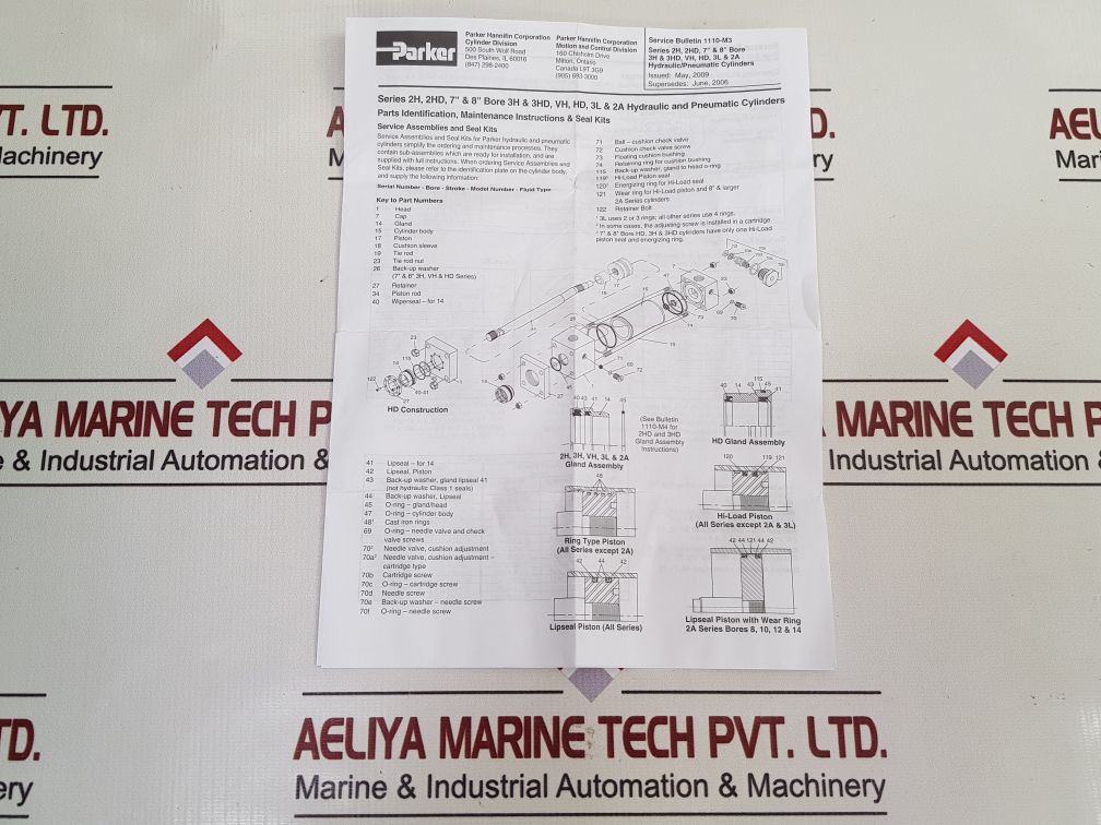 Parker Pk2002A001 Pk/Piston Seal Kit 5800245001Rk