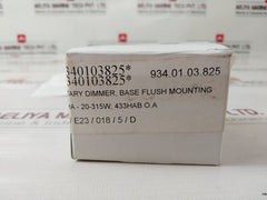 Peha 433 Hab Base Flush Mounting Rotary Tronic-dimmer 934.01.03.825, 230V 50Hz